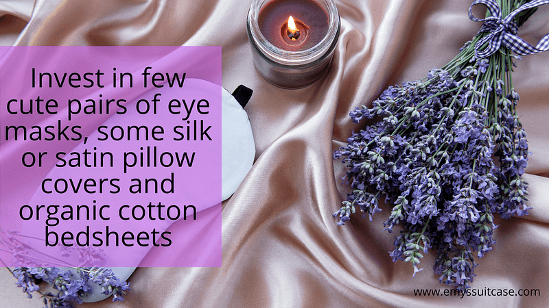 eye masks to dim lights during nap time