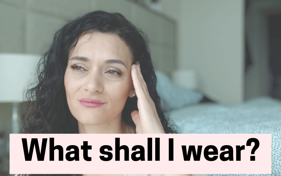 woman wondering what she should wear?